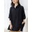 Plus Size, BOHC Women's Oversized Tunic Shirt - Longline Collar Blouse with Button Front Closure, Solid Black Floor-Length or Above-Knee Length Options, Structured Fit for Spring/Fall Casual & Formal Wear, Minimalist Elegant Blouse for Women (Hand Wash/Dry Clean) - New Relaxed Fit Tunic with Button-Up Front, Smooth Texture & Solid Color Design, Suitable for Layering or Standalone Wear, Clothes for Women, Plus Size Lace Blouse, Blouses for Women High Quality,