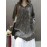 Plus Size, Women's Elegant V-Neck Long Sleeve Blouse - Olive Green & Beige Abstract Floral Print, Loose Fit Soft Lightweight Shirt with V-Neck & Slit Hem, All-Season Casual to Semi-Formal Blouse for Everyday & Formal Wear, Machine Washable (Green/Beige) - Relaxed Fit with Digital Print, Structured Collar & Open Hem, Suitable for Layering, Versatile for Casual or Formal Outfits, Plus Size Women Blouses, Plus Size Women Tops, Blouses For Women Plus Size,