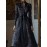 Plus Size - Plus Size, Women'S Elegant Plus Size Black Floral A-Line Maxi Dress with V-Neck & Long Sleeves - Structured Formal to Semi-Formal Evening Gown, All-season Non-stretch Fabric For Weddings, Parties, Casual Attire - Sophisticate