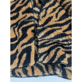 Leopard Print Plus Size Women's Elegant Hooded Winter Coat - Machine Washable Outerwear for Fall & Winter, Soft Warm Fabric, Stylish Women's Outerwear with Hood for Casual to Formal Events